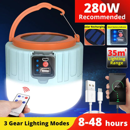 luz con carga solar