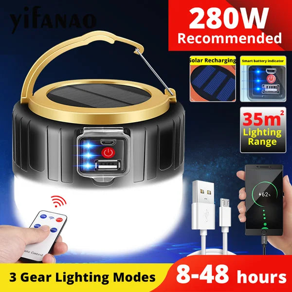 luz con carga solar