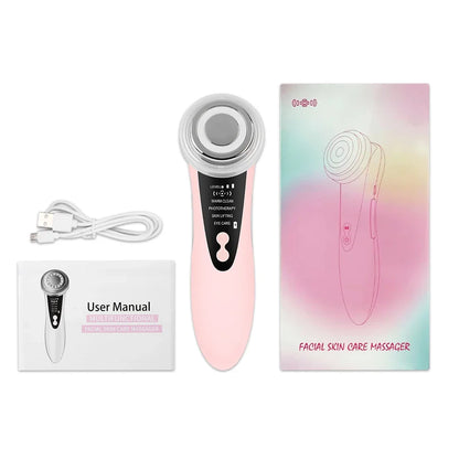 Dispositivo de Estiramiento Facial 7 en 1, masajeador Facial de microcorriente EMS RF para rejuvenecimiento de la piel- skin care