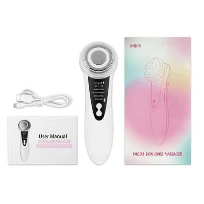 Dispositivo de Estiramiento Facial 7 en 1, masajeador Facial de microcorriente EMS RF para rejuvenecimiento de la piel- skin care